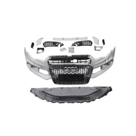 2012-2014 İçin Uyumlu RS6 Ön Tampon Panjur Seti  (Krom Çerçeve)