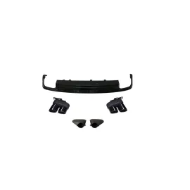 2019+ İçin Uyumlu S6 Görünüm Difüzör & Siyah Egzoz Seti - (S-Line İçin)