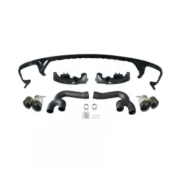 Q8 2019+ İçin Sq8 Difüzör & Siyah Egzoz Seti (S-Line ve SQ8 Uyumlu)